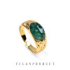 Yulan Wenwan First Awakening Series Jingjing Ice Green Light Luxurious Natural Jade Open Ring for Men and Women Couples