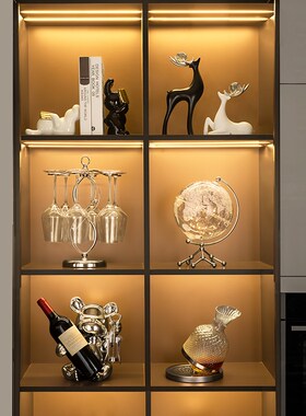 2026新款红酒架摆件轻奢高档客厅F电视柜酒柜餐柜装饰品套装组合