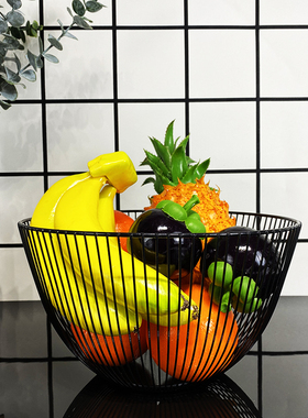 样板房间厨房餐厅高仿真水果模型摆件F假柠檬果篮套装轻奢软装饰