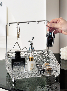 进门挂钥匙收纳摆件入户玄关w置物架轻奢风亚克力客厅装饰家居饰