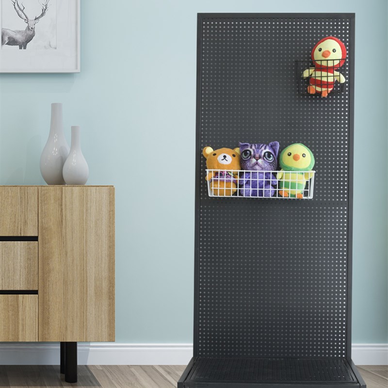 Perforated board floor-standing display rack l floor-standing storage rack multi-functional jewelry perforated board tool rack mobile phone accessories exhibition