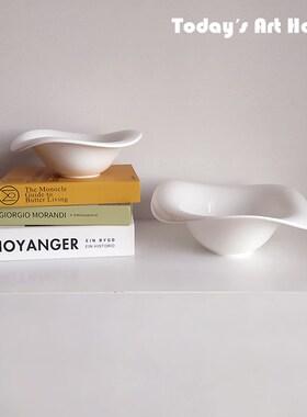 法式高颜值波浪碗家用沙拉碗大z号个性面碗陶瓷餐具水果甜品汤碗