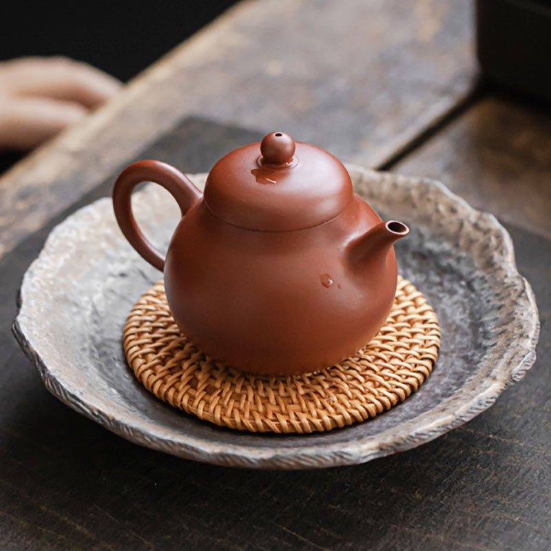 复古粗陶壶承盘干泡台圆形家用茶承养壶H垫茶台盖碗盖壶盖托盘底,淘宝优惠券,粉丝福利购,淘宝优惠卷