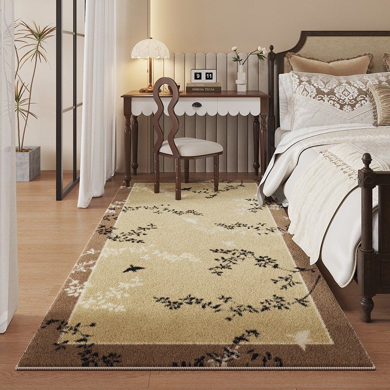 Medieval style bedroom bedside blanket, American under-bed carpet, master bedroom room, high-end retro floor mat, cloakroom mat