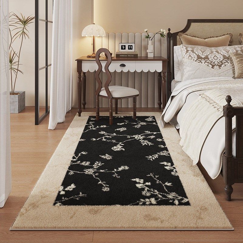 Medieval style bedroom bedside blanket, American under-bed carpet, master bedroom room, high-end retro floor mat, cloakroom mat