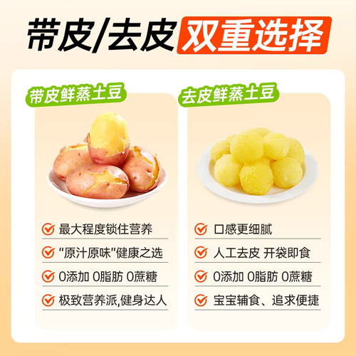 即食鲜蒸土豆粗粮早餐蔬菜低减0脂肪卡肥健身代餐饱腹轻主零食品 - 图3