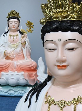 速发萨方三圣佛像坐像大势至菩西像观全堂佛阿弥陀件摆佛供奉家用