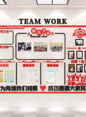 速发1VPK示工风采展员团队荣誉墙贴纸室告示栏公司企业文化办公公
