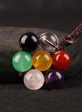 速发行晶球七星阵扣星晶七色七彩七水阵五水珠挂件