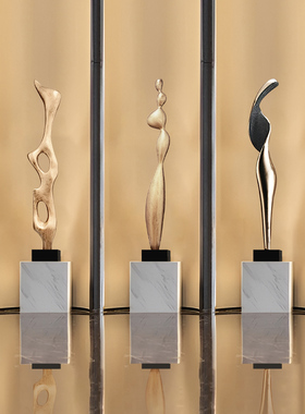 抽象人物雕塑轻i奢高级感客厅玄关落地瘦高款细长型艺术摆件工艺