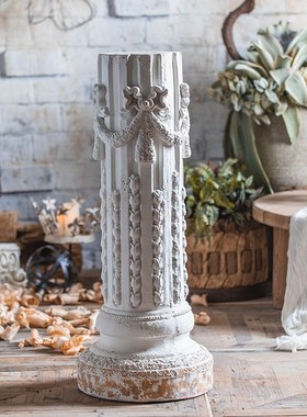 家具落地装饰摆件欧式美式婚礼拍摄道H具外贸创意复古法式壁炉雕