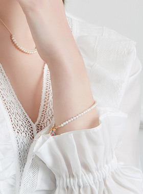 天然淡水珍珠串珠手链