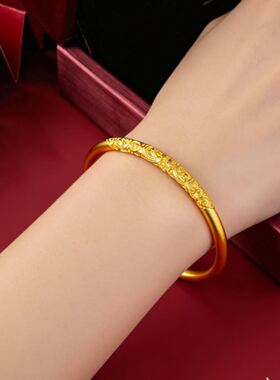 火烧恢复金色丨矿金材质丨金箍女款手镯【永久不掉色丨可再融化】