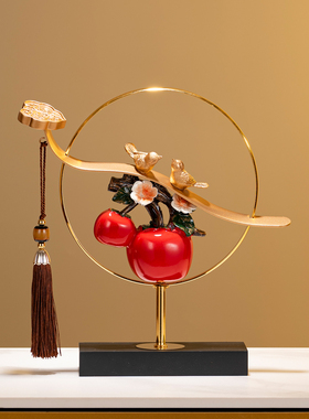 新中式柿柿如意高档办公室摆件