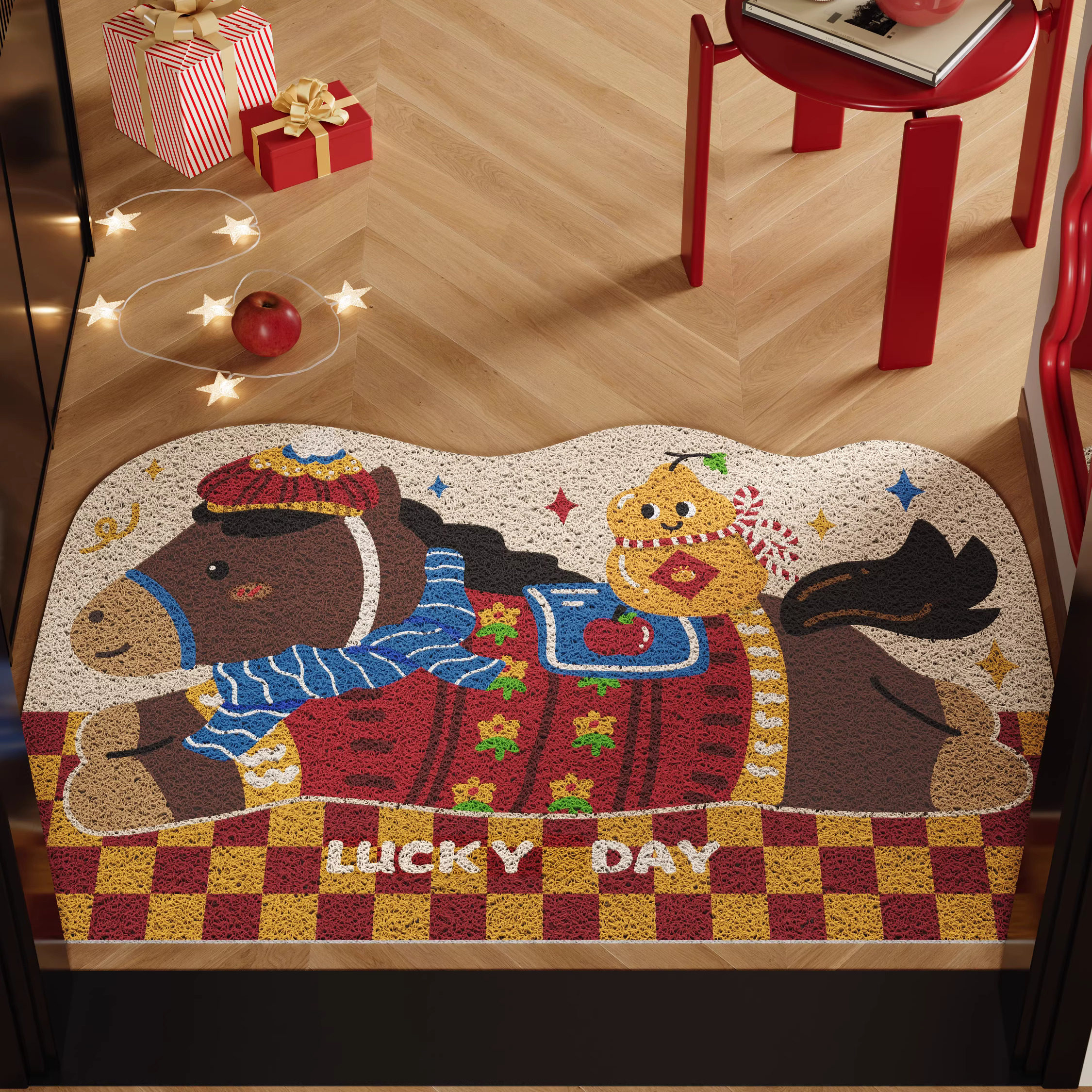 小马丝圈入户地垫2026新款马年氛围感装饰进门口玄关内外防滑脚垫,淘宝优惠券,粉丝福利购,淘宝优惠卷