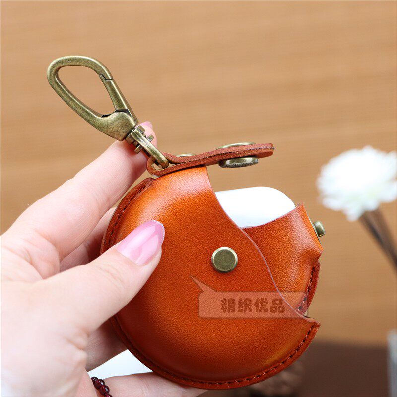 头层牛皮创意零钱包蓝牙耳机线收纳包包挂件硬币小圆包复古小礼品,淘宝优惠券,粉丝福利购,淘宝优惠卷