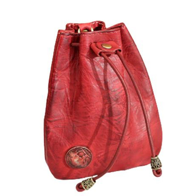 头层牛皮复古零钱包耳机钥匙包福袋碎银包挂腰包束口袋抽绳收纳包,淘宝优惠券,粉丝福利购,淘宝优惠卷