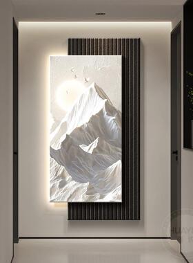 现货背有靠山玄关装饰画轻奢感玄关D感应挂画立体浮雕入户正对门