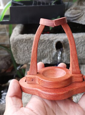 葫芦底座 蝈蝈葫芦展示架s摆件 实木三脚架 底托支架木托木质弹簧
