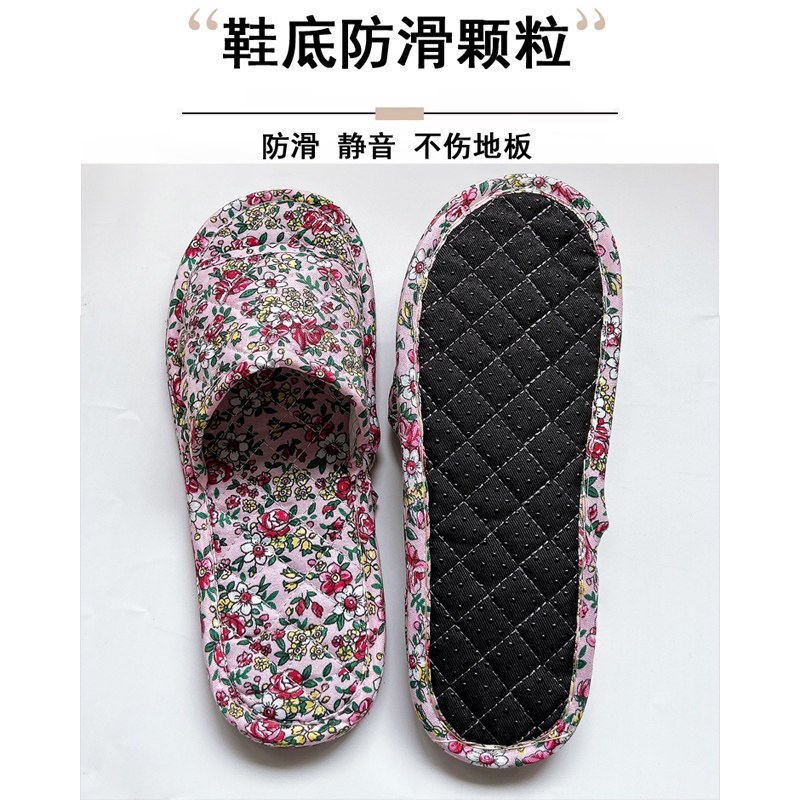 Sufa home fabric silent slippers for men and women in four seasons, spring and autumn, indoor home floor mops, non-slip, breathable and non-stinky