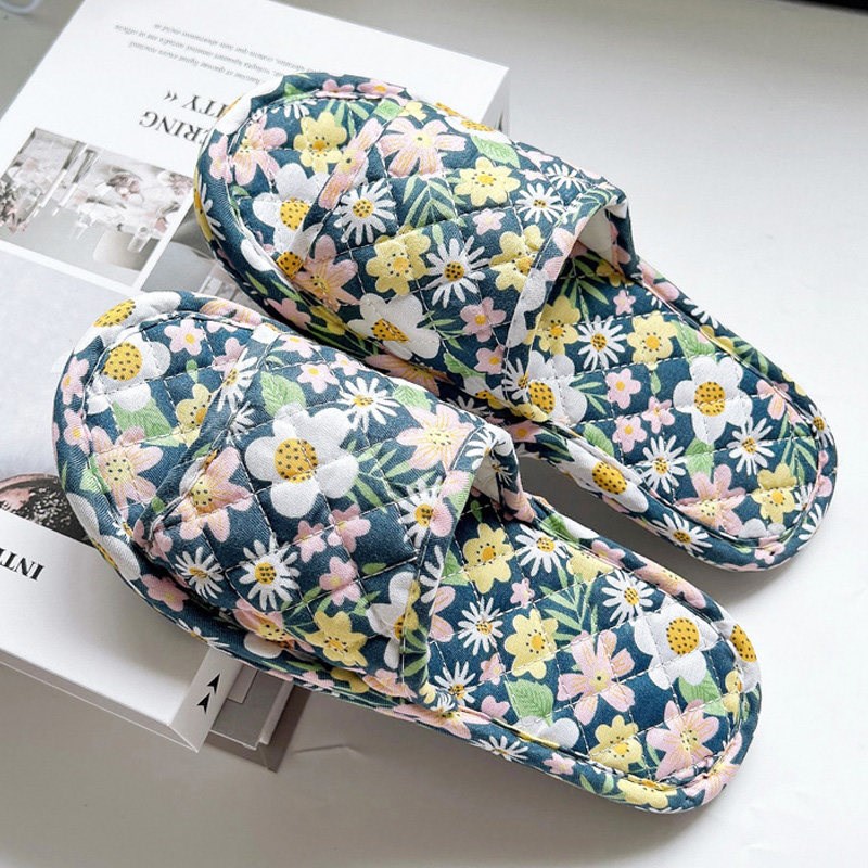 Sufa home fabric silent slippers for men and women in four seasons, spring and autumn, indoor home floor mops, non-slip, breathable and non-stinky