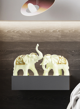 美式家居饰品招财象摆件客厅电视柜酒柜装饰品软装装饰轻奢工艺品