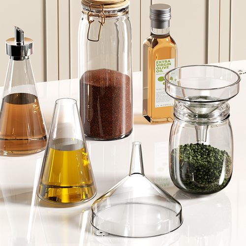 漏斗器家用厨房长颈塑料大小口径奶粉倒油漏斗食品级酒吊子打酒器 - 图1