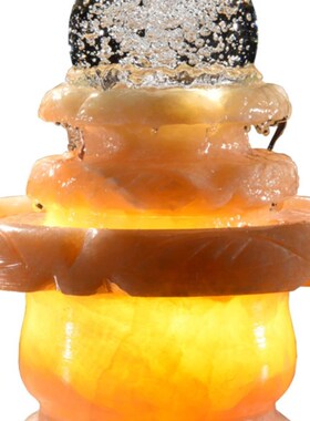 速发透光假山流公喷泉石材转水球创意家居装饰办动室摆件开业礼品