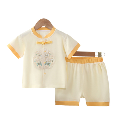 夏季A类纯棉婴儿短袖两件套