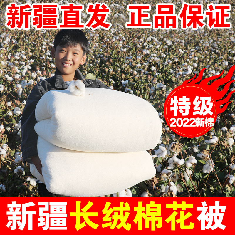 新疆棉被一级全棉被芯纯棉花棉絮棉花被床垫加厚保V暖冬被手工被,淘宝优惠券,粉丝福利购,淘宝优惠卷