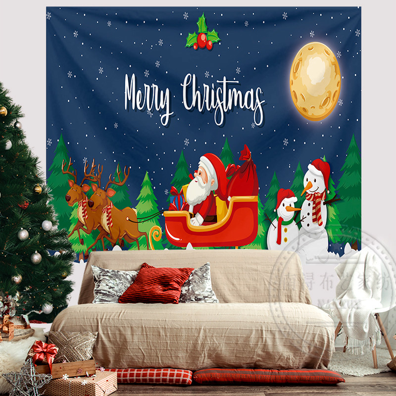 欧美圣诞节背景布装饰挂布新年party商场房间拍照装扮布置背景布,淘宝优惠券,粉丝福利购,淘宝优惠卷