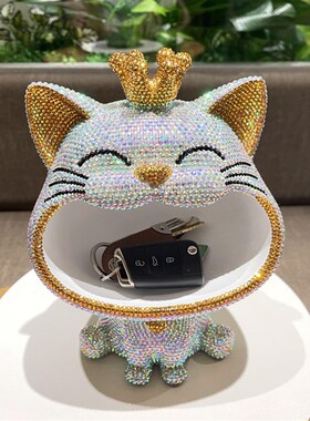 招财猫钥匙收纳摆件进门玄关入户鞋柜茶几客厅家居装饰品大嘴猫