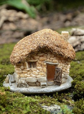 真自在老房子摆件l小装饰品创意微景观仿真模型盆景树脂礼物万圣