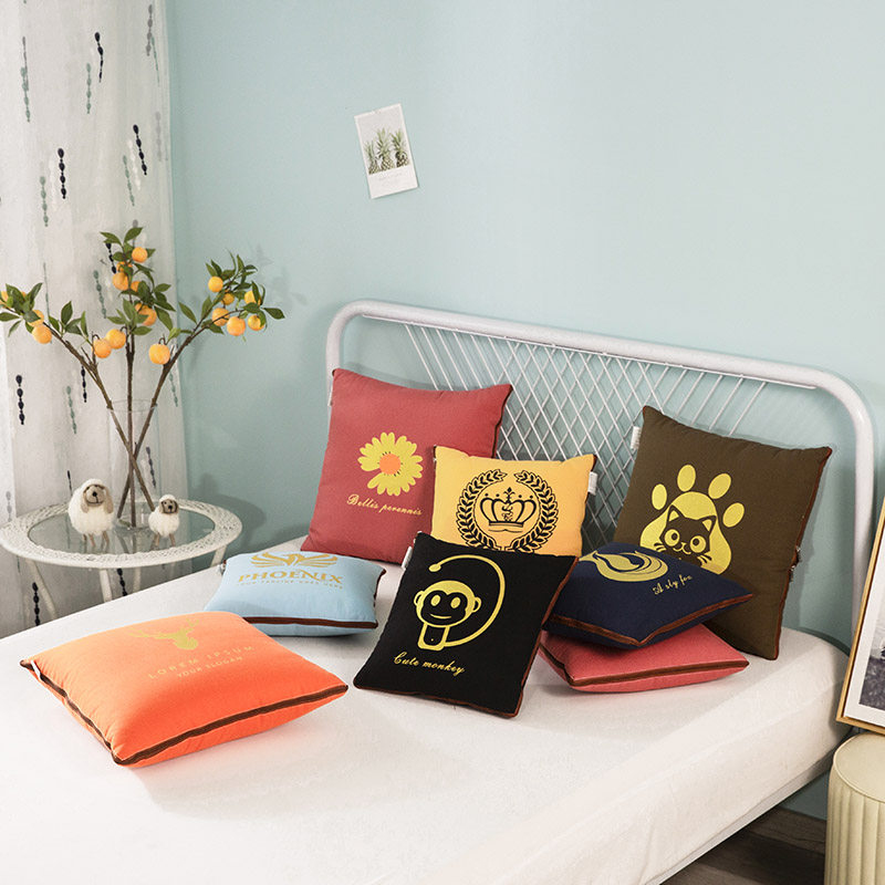 纯棉折叠被子抱枕两用午q睡靠垫全棉多功能汽车办公午休车载小被,淘宝优惠券,粉丝福利购,淘宝优惠卷