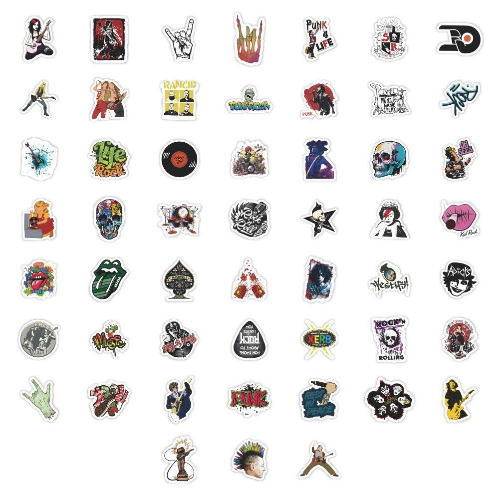 120张Rock贴纸个性炫酷潮流摇滚乐队创意diy行李箱吉他装饰贴,淘宝优惠券,粉丝福利购,淘宝优惠卷