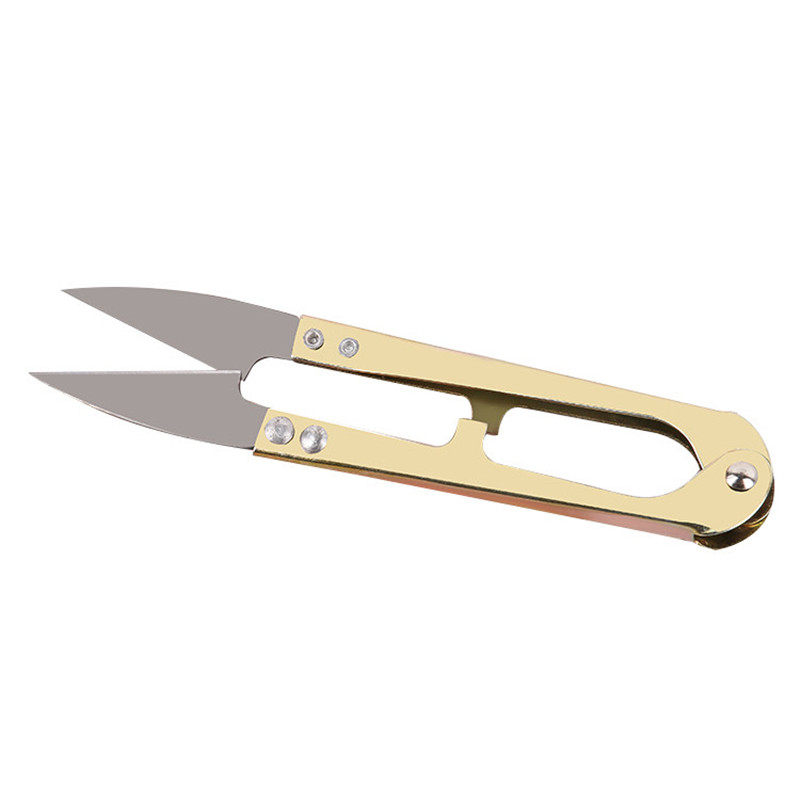 家用剪刀U型弹簧剪碳钢剪线手工剪子十字绣裁缝剪纱缝纫刺绣工具 - 图3