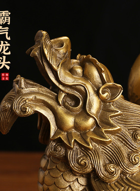 龙龟摆件纯铜福禄龙龟开盖葫x芦客厅酒柜办公室装饰礼品龙头龟摆