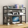 Computer elevated printer desktop partition rack multi-layer board student bookshelf hole board iron storage rack