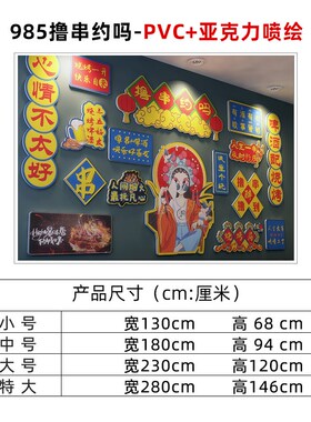 创意烧烤店墙面背景墙壁装饰餐厅饭店酒馆海报贴纸墙贴画墙纸自粘