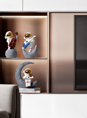 卡通乐队宇航员玄关酒柜桌面装饰品摆件太空人餐边电视柜家居摆设
