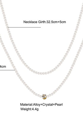 Pearl necklace woman复古气质珍珠项链女小众设计锁骨链短款颈链