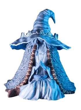 Resin bow blue hat witch four hands weird scene atmosphere d