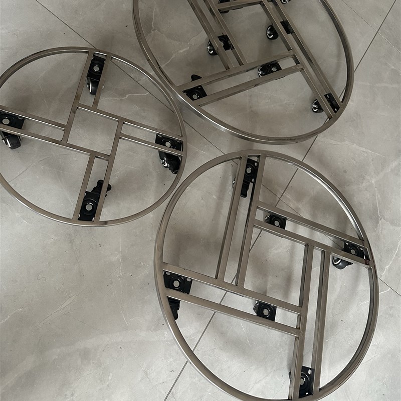 不锈钢花盆可承重底座托架可移动万向轮置物盆景架鱼缸底座