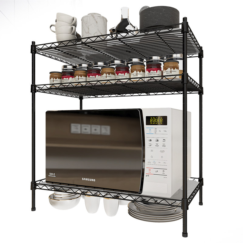 三层微波炉组合置物架厨房神器台面收纳储物架杂物碗盘碟盆调料架,淘宝优惠券,粉丝福利购,淘宝优惠卷
