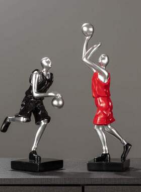 速发创意简约厅球运动员摆件玄关书房装篮办公室客饰品礼物