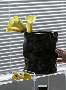 速发陶装工艺品摆件创意家居客厅卧室花作室瓷饰品干花简约工瓶