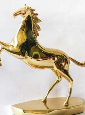 速发铜马桌轻摆件办公室书桌玄关乔迁新居送礼面创奢意铜生肖马