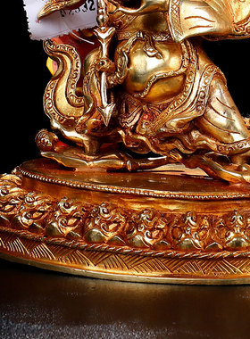 速发尼泊尔佛嘎二臂玛哈像拉密宗纯铜手工艺黑袍金刚8寸居家供奉