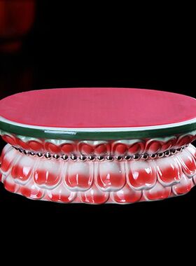 极速L陶瓷观音座佛座莲花座佛像底座供奉佛像垫佛台礼家佛具加高