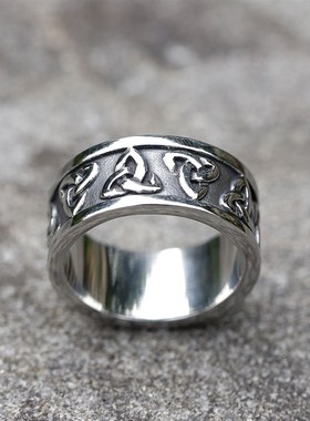 2023 NEW Mens 316L stainless-steel rings Odin Viking rune c